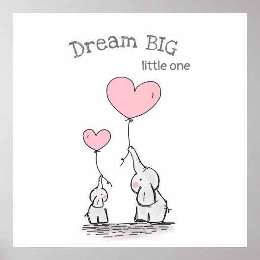 Dream Big Nursery Wall Art Poster (Voorkant)