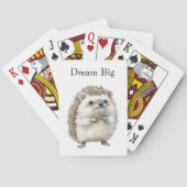 Dream Big (or personalize) Hedgehog Pokerkaarten (Achterkant)