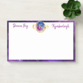 Dream Big Paars Galaxy Monogram Groot rechthoekig Post-it® Notes (Kantoor)