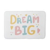 Dream Big Pastel Hearts Badmat (Voorkant)