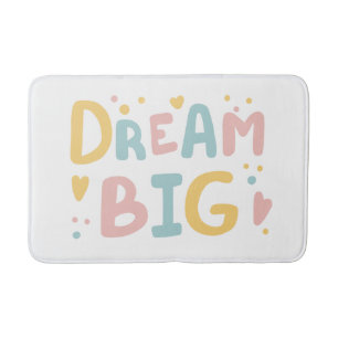Dream Big Pastel Hearts Badmat