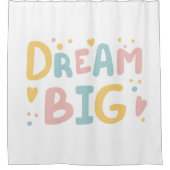Dream Big Pastel Hearts Douchegordijn (Voorkant)