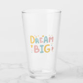 Dream Big Pastel Hearts Glas (Voorkant)