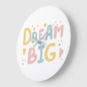 Dream Big Pastel Hearts Grote Klok (Hoek)