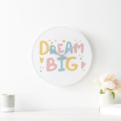 Dream Big Pastel Hearts Grote Klok (Huis)