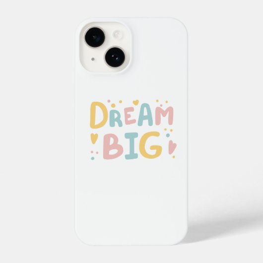 Dream Big Pastel Hearts iPhone Hoesje (Achterkant)