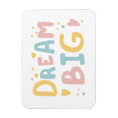 Dream Big Pastel Hearts Magneet (Verticaal)