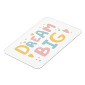 Dream Big Pastel Hearts Magneet (Linkerzijde)