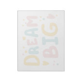 Dream Big Pastel Hearts Notitieblok (Linkerzijde)
