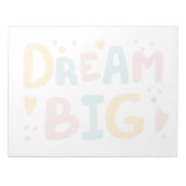 Dream Big Pastel Hearts Notitieblok (Voorkant)