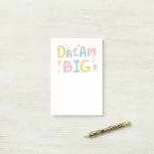 Dream Big Pastel Hearts Post-it® Notes (Op bureau)