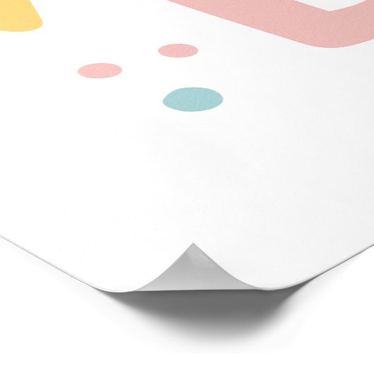 Dream Big Pastel Hearts Poster (Hoek)