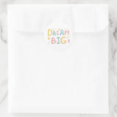 Dream Big Pastel Hearts Ronde Sticker (Tas)