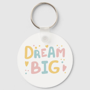 Dream Big Pastel Hearts Sleutelhanger