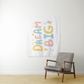 Dream Big Pastel Hearts Wandkleed (In situ)