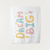 Dream Big Pastel Hearts Wandkleed (Voorkant)