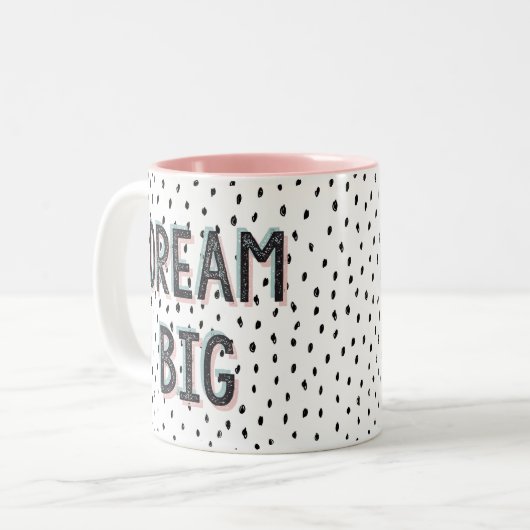 Dream Big Pastel & Spot Inspirerend Quote Mok (Voorkant links)
