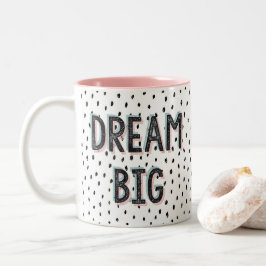 Dream Big Pastel & Spot Inspirerend Quote Mok