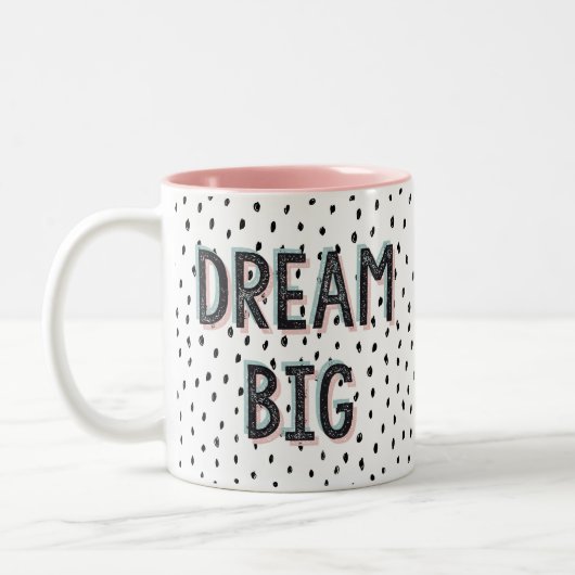 Dream Big Pastel & Spot Inspirerend Quote Mok (Links)