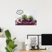 Dream Big Phrase Succulent Poster (Thuiskantoor)