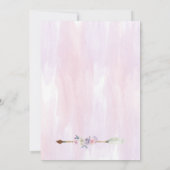 Dream Big Pink en Paarse Boho First Birthday Party Kaart (Achterkant)