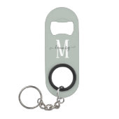 Dream Big Positive Quote Monogram Initiaal Sage Mini Flessenopener (Voorkant)