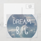 Dream Big Quote Briefkaart (Voorkant / Achterkant)