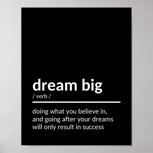 Dream big Quote Poster (Voorkant)