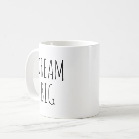 "Dream Big" RAE DUNN geïnspireerd Koffiemok (Voorkant links)