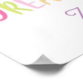 Dream Big Rainbow Hearts Stars Girls Poster (Hoek)