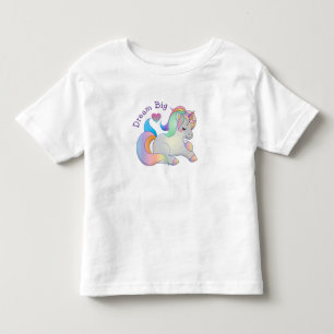 Dream Big Rainbow Unicorn Kinder Shirts