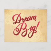 Dream Big Red Briefkaart (Voorkant)