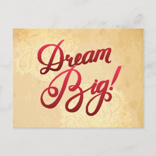 Dream Big Red Briefkaart (Voorkant)