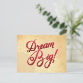 Dream Big Red Briefkaart (Staand voorkant)