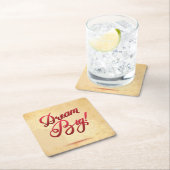 Dream Big Red Kartonnen Onderzetters (Insitu)