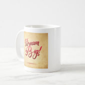 Dream Big Red Koffiemok (Voorkant links)