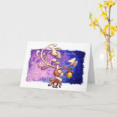 DREAM BIG RENDEER (halfglans) van Jeff Willis Art Kaart (Gele Bloem)