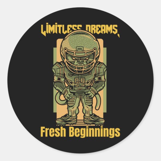 Dream Big Ronde Sticker (Voorkant)