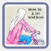 Dream Big & Say InshaAllah - Stickers (Voorkant)