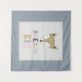 Dream Big Scandinavian Fox Kinder Room Wandkleed (Voorkant (horizontaal))