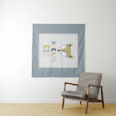 Dream Big Scandinavian Fox Kinder Room Wandkleed (In Situ (horizontaal))