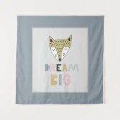 Dream Big Scandinavian Fox Kinder Room Wandkleed (Voorkant)