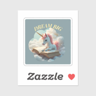 Dream Big - Schattigee eenhoorn Sticker
