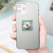 Dream Big - Schattigee eenhoorn Sticker (Telefoon)