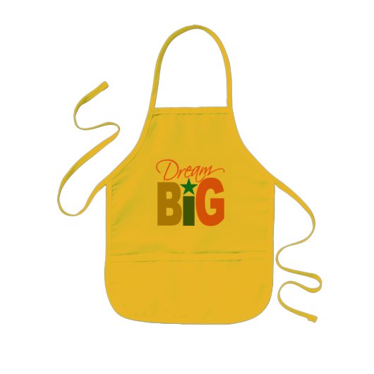 Dream BIG-schort - kies stijl en kleur Kinder Schort (Voorkant)