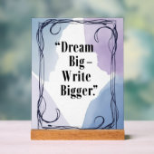 Dream Big Schrijf Groter Acryl Bord (Neutraal)