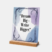 Dream Big Schrijf Groter Acryl Bord (Hoek)