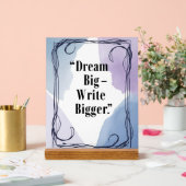 Dream Big Schrijf Groter Acryl Bord (Huwelijk)