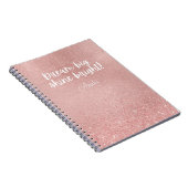 Dream Big Shine Bright! Goudglitter van metallisch Notitieboek (Rechterzijde)