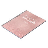 Dream Big Shine Bright! Goudglitter van metallisch Notitieboek (Linkerzijde)